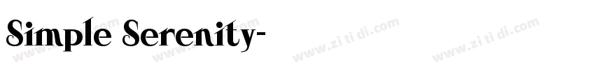 Simple Serenity字体转换